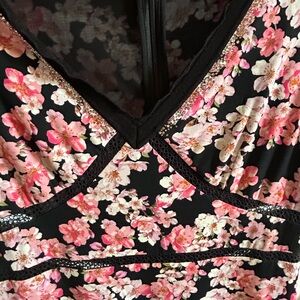 VDP Floral Dress with Beaded Detail